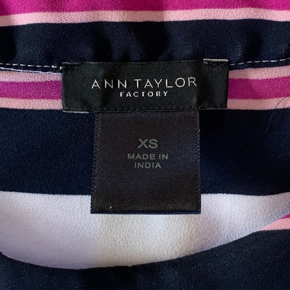 Ann Taylor Fac. Sleeveless Striped Top XS - Picture 2 of 4